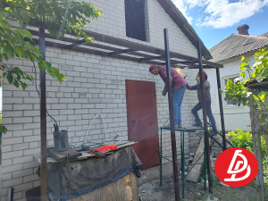 Козырёк из профнастила