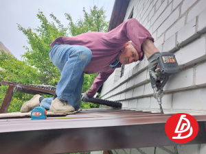 Козырёк из профнастила