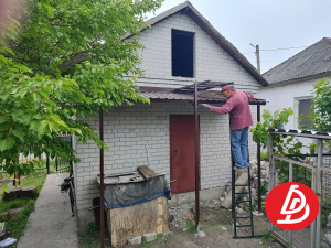 Козырёк из профнастила