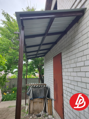 Козырёк из профнастила