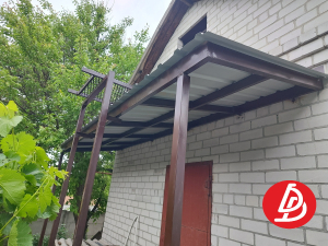 Козырёк из профнастила