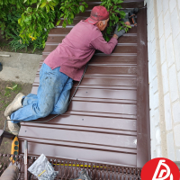 Козырёк из профнастила