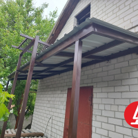 Козырёк из профнастила